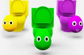 Learn Colors with Eggs: Learning colors together with funny Eggs - magical toilet