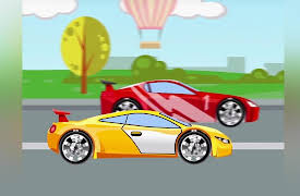 Funny Cars in the City: Yellow and Red Racing Cars