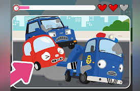 Tayo Rescue Team Stories: The Red Car Gets Stuck in the Wet Concrete