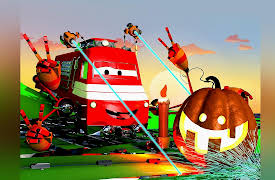 Troy in Train Town: Halloween Special ! : The Pumpkin Excavator / The Recycling Train