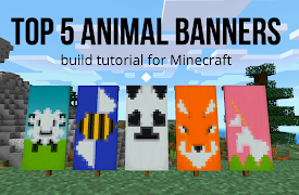 Tankee's Project Fun-A-Loo: Top 5 Animal Banners - Minecraft Build Tutorial