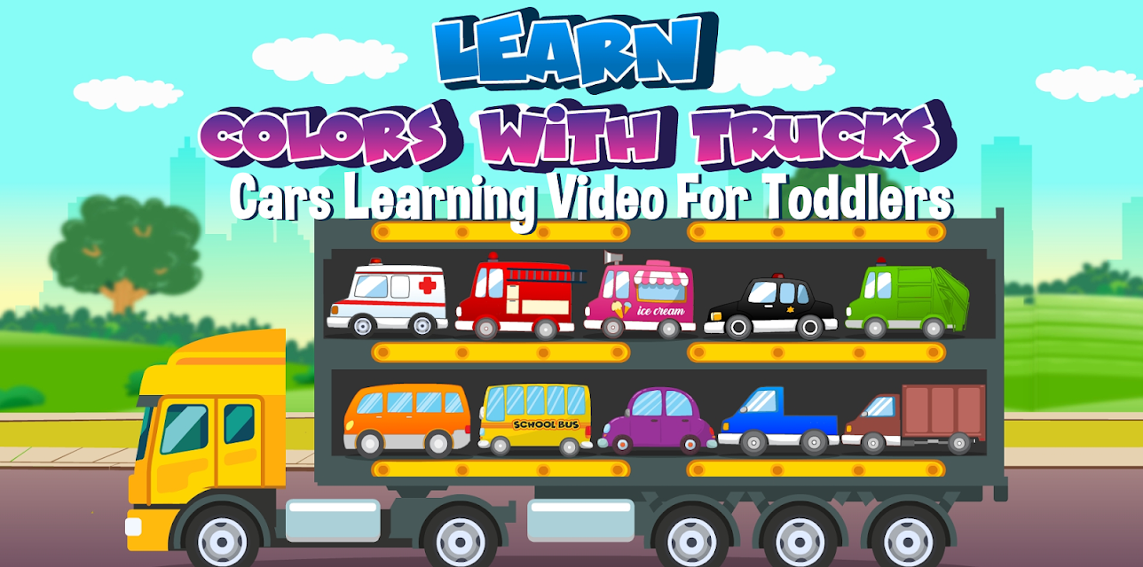 Learn Colors With Trucks Cars Learning Video For Toddlers