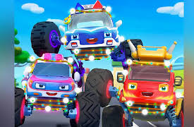 BabyBus - Monster Cars Go!: Police Truck Chases Bad Monster Car