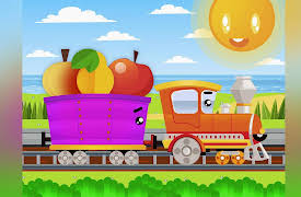 Kids Fun - Adventures with Train: The Train transports juicy fruits to the station