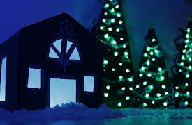 Holiday Crafts with Slick Slime Sam and more!: Christmas Crafts: Christmas Village, DIY Christmas Tree, String Lights with MyFroggyStuff