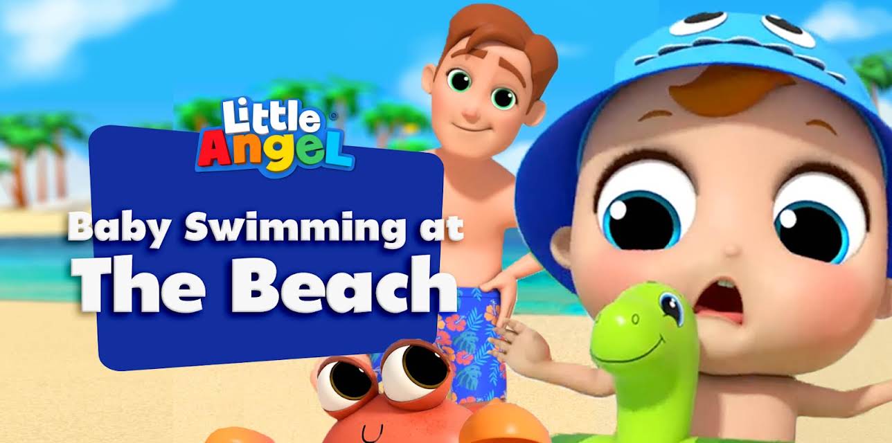 Baby Swimming at the Beach - Little Angel