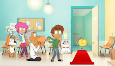 Boy Girl Dog Cat Mouse Cheese