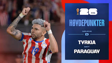 08:50: Fotball-VM 2026 Høydepunkter: Tyrkia–Paraguay | NRK 1 | 6/20 2026