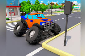 Cars Town 2: Orange Monster Truck