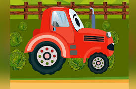 Funny Cars and City Adventures: Red Tractor