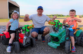 Hudson's Playground: Using Kids' Tractors With Nerf Guns!