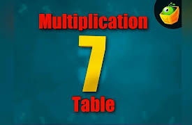Multiplication Tables: Multiplication 7 Table