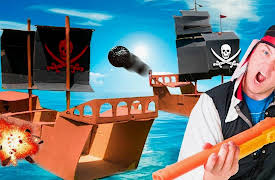 Papa Jake: Epic Box Forts by pocket.watch: Box Fort Pirate Ship Showdown!