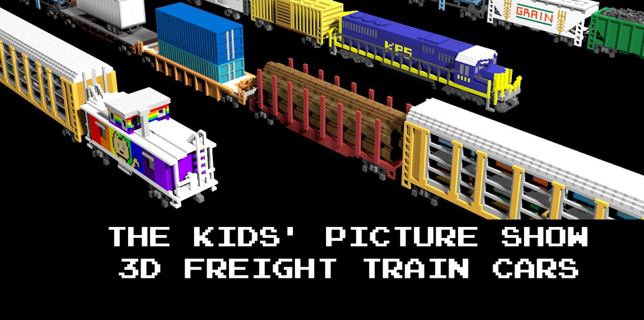 The Kids' Picture Show - 3D Freight Train Cars