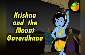 Sri Krishna: Krishna and the Mount Govardhana