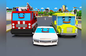 Cars Town - Learn Colors, Numbers and More: Learning colors together with the Fire Truck, the Racing Car and the Bus