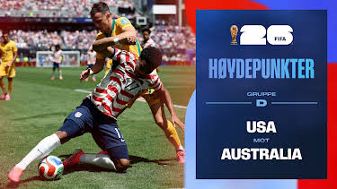 08:15: Fotball-VM 2026 Høydepunkter: USA–Australia | NRK 1 | 6/20 2026