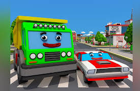 Cars Town: Cars Town: The Racing Car and green Truck