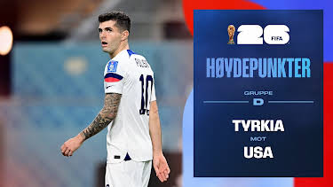 09:40: Fotball-VM 2026 Høydepunkter: Tyrkia–USA | NRK 1 | 6/26 2026