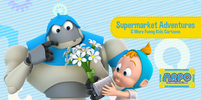 Arpo the Robot for All Kids - Supermarket Adventures & More Funny Kids Cartoons