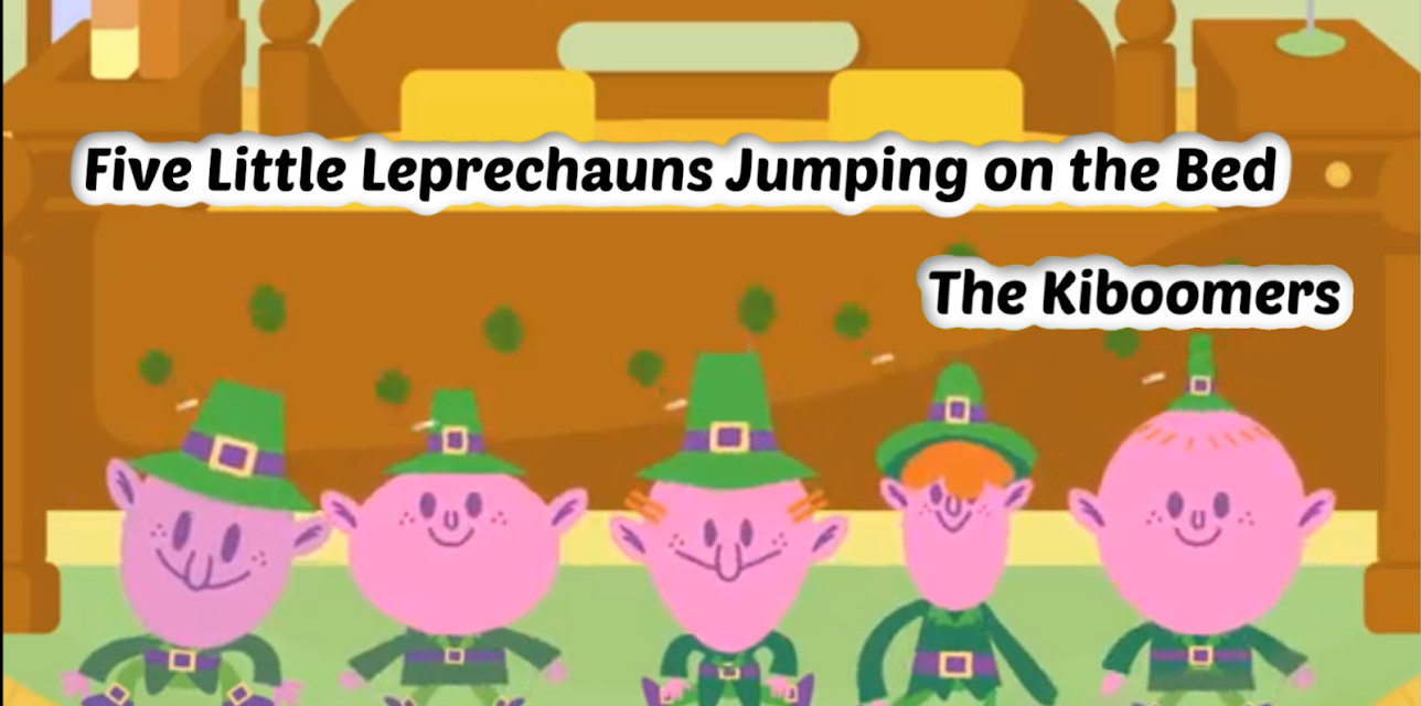 Five Little Leprechauns Jumping on the Bed | The Kiboomers