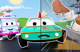 Car City Super: Tom's Garage: Crocodile Car Gets Dirty While Misbehaving!