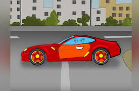 Incredible Adventures of Funny Cars: Red Racing Car