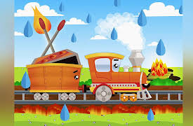 Kids Fun - Adventures with Train: The Train heats fire