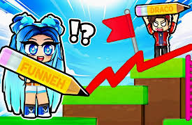 ItsFunneh: Spooky Obbys with KREW: Drawing to climb in Roblox!