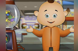 2D Classic Nursery Rhymes: Five Little Babies Playing With Ball Machine