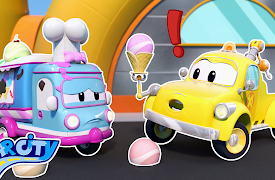 Car City Super: Tom's Garage: Ice Cream Gets All Over the Truck
