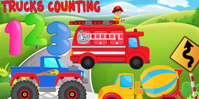 Trucks Counting 123 - Learn To Count from 1 to 10 Video For Children