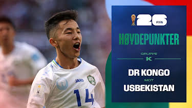 09:30: Fotball-VM 2026 Høydepunkter: DR Kongo–Usbekistan | NRK 1 | 6/28 2026