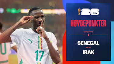 09:40: Fotball-VM 2026 Høydepunkter: Senegal–Irak | NRK 1 | 6/27 2026