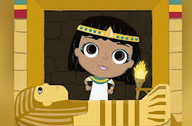 Geno Kids: Cartoons: Cleopatra and cat Giza in The Treasure Hunt