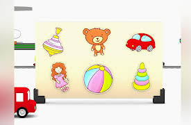 4 Cars: Colored cars and jigsaw puzzle: toys