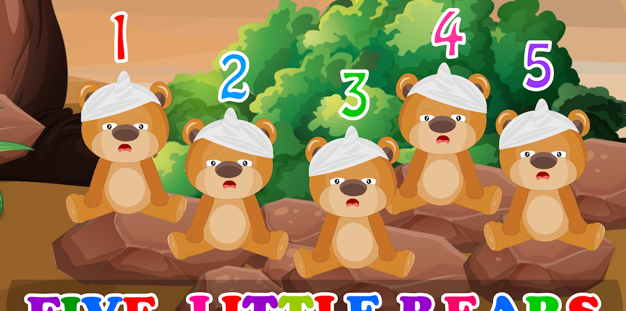 Five Little Bears - Nursery Rhymes Video for Kids