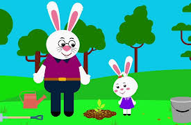 Ria Rabbit: Ria Plants A Sapling