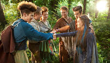 Sechse kommen durch die ganze Welt