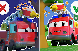 Car City Super: Tom's Garage: Fire Truck Gets Hurt While Stopping Thanksgiving Fire