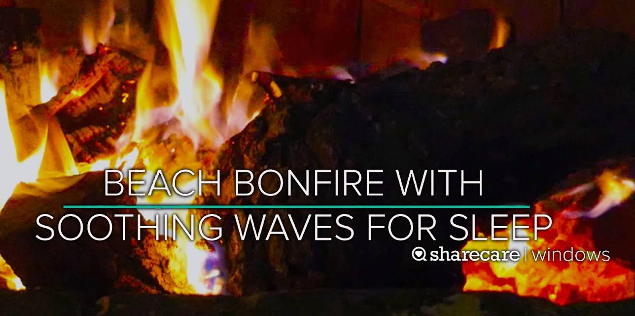 Relaxing Beach Campfire 8 hours