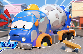 Car City Super: Tom's Garage: The Cement Mixer Fell in Concrete!