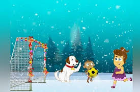 Learn With Annie & Ben: Christmas Animals Playing With Soccer Ball
