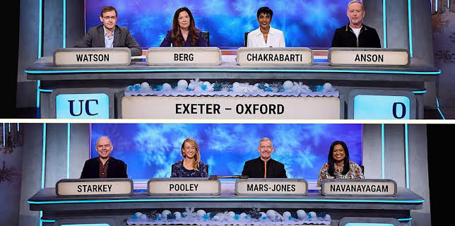 8:30 PM: University Challenge | BBC Two | 12/28 2025