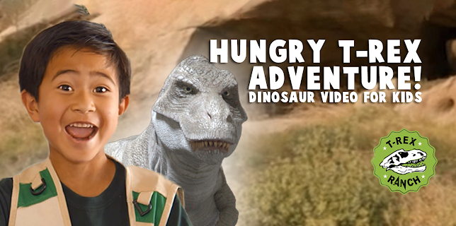 Hungry T-Rex Adventure! Dinosaur Video for kids - T-Rex Ranch