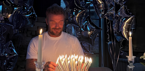 David Beckham Celebrates Birthday with Family
