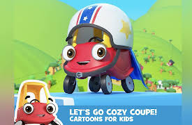 Let's Go Cozy Coupe! - Cartoons for Kids: Cozy Trains For His Brave And Amazing Jump!