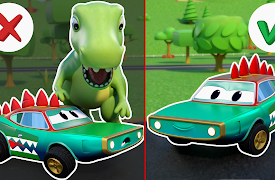 Car City Super: Tom's Garage: Evil Dinosaur Attack the Crocodile Car