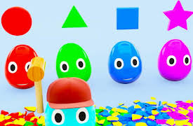 Learn Colors with Eggs: Learning geometric shapes with cute Eggs