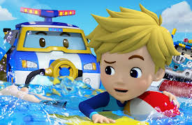 Robocar POLI Safety Song: Playing in the Water